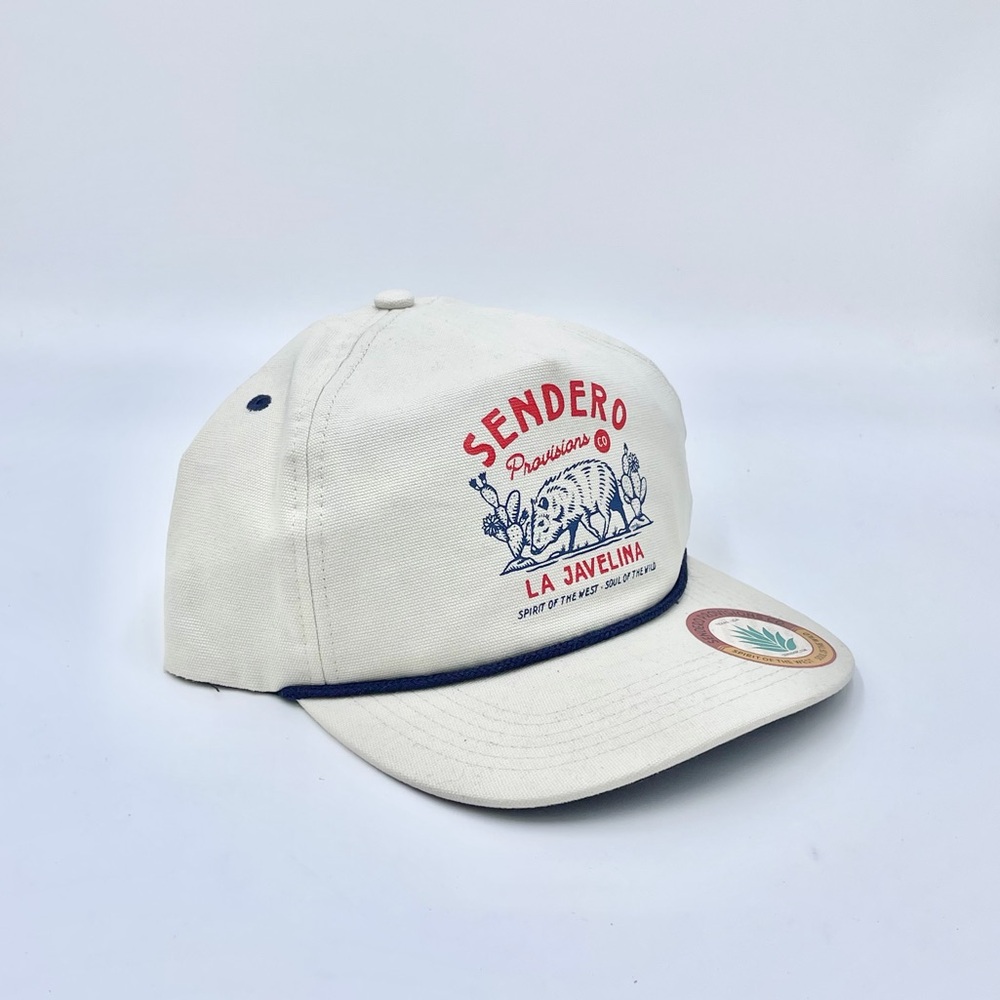 NEW Sendero Provisions La Javelina Flat Bill Rope Rodeo SnapBack Hat Adult OSFM - Picture 1 of 12